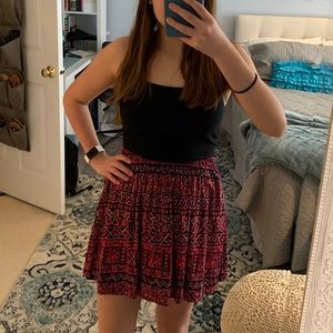 Hollister Patterned Mini Skirt